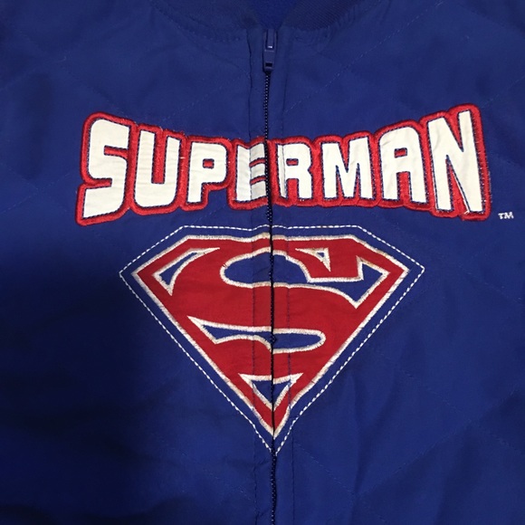 Vest Zip up SUPERMAN TM & DC Comics Red White Blue - Picture 2 of 11
